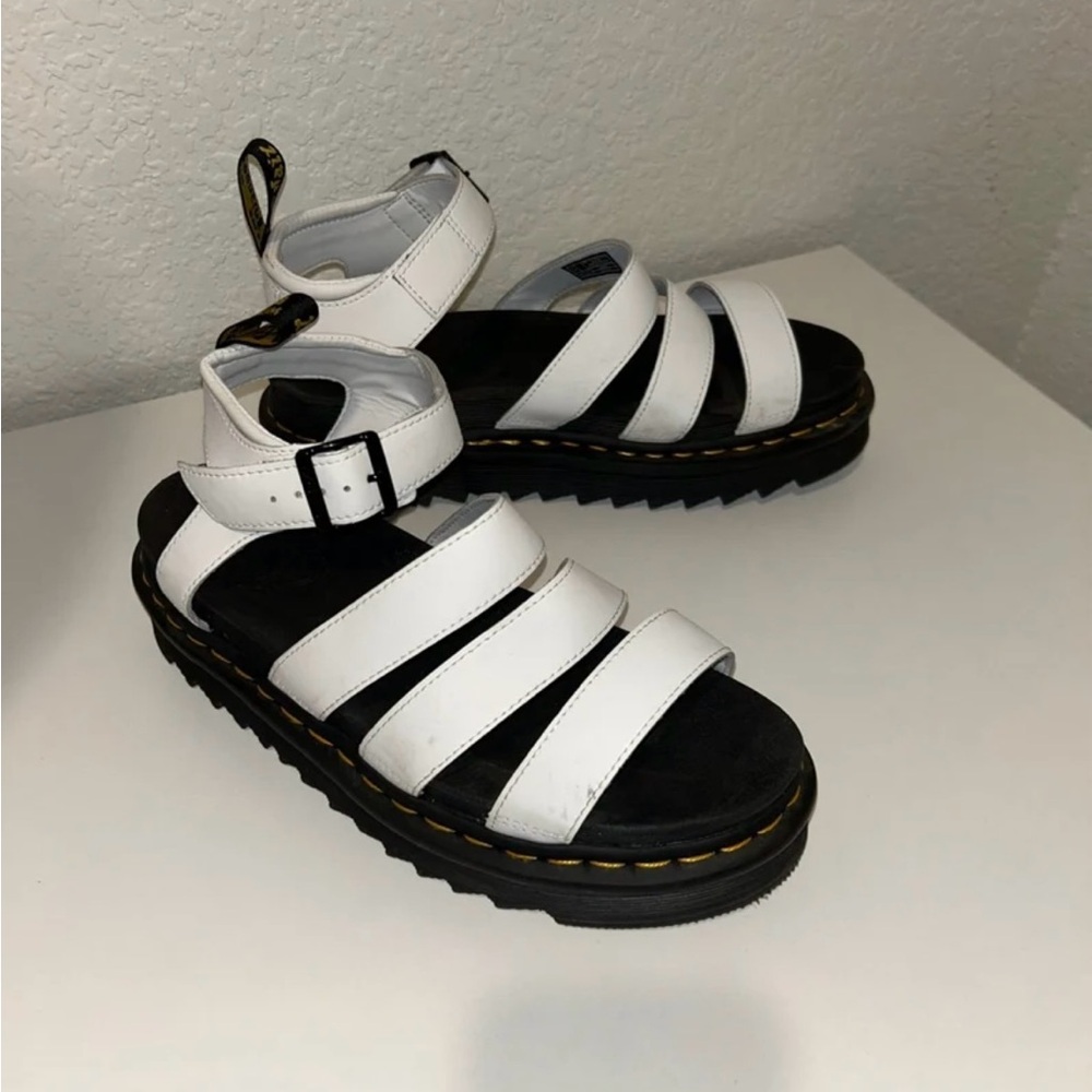 Dr. Martens Black & White Sandals with Chunky Platform Sz 9&10(See description)